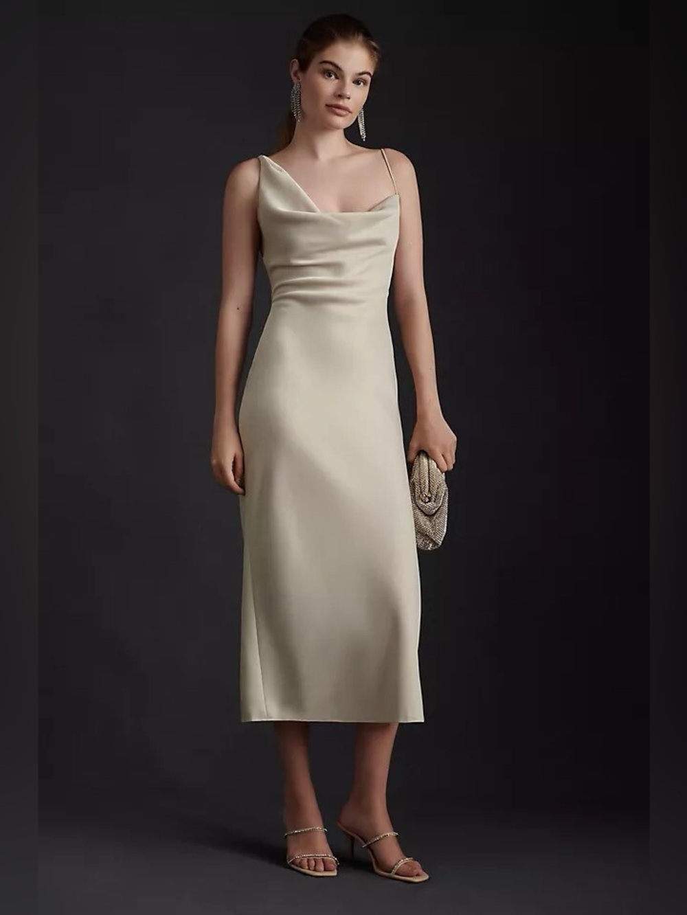 BHLDN August Satin Charmeuse
Midi Dress NWT Sz 12